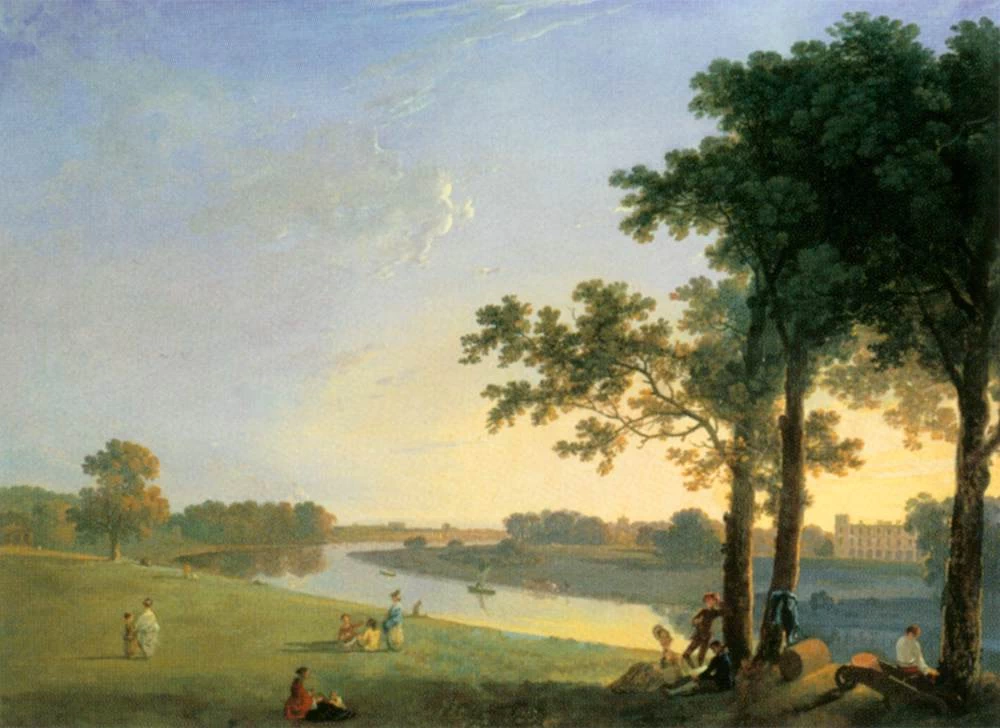Vista di Syon House attraverso il Tamigi vicino a Kew Gardens - Neue Pinakothek, Monaco di Baviera